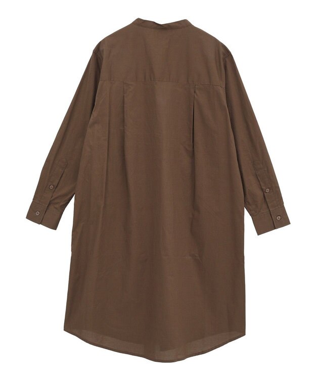CRAFT STANDARD BOUTIQUE バンドカラーロングシャツチュニッ Brown