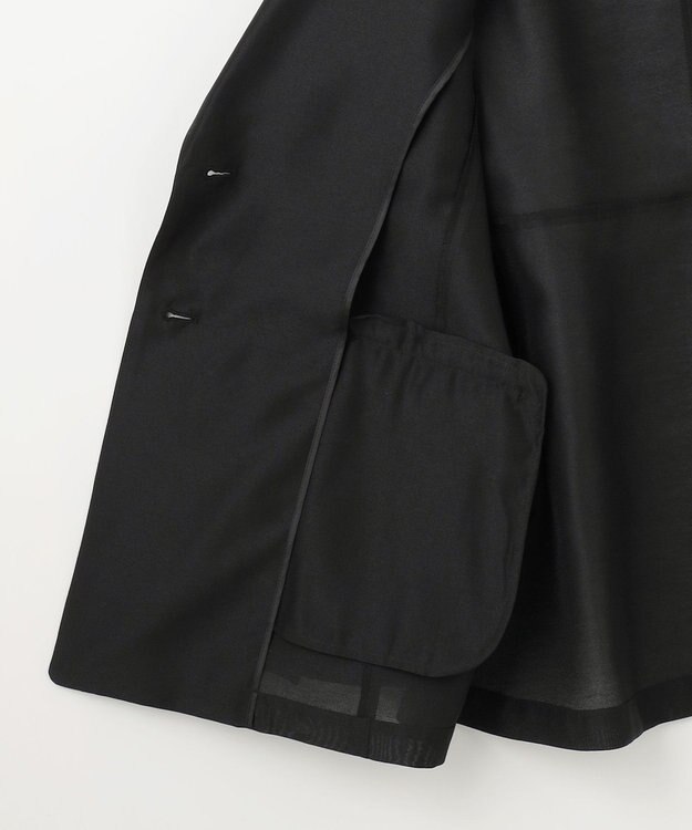 組曲 フリルディテールシアー ジャケット ブラック系