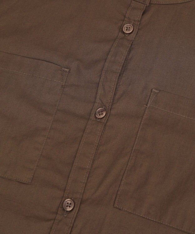 CRAFT STANDARD BOUTIQUE バンドカラーロングシャツチュニッ Brown