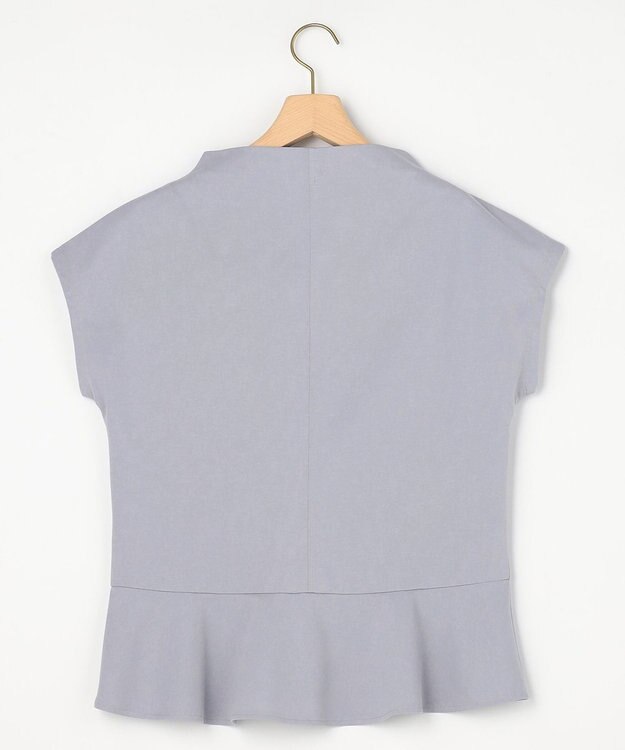 組曲 【先行予約・WEB限定】プレーティング天竺  ペプラムカットソー ブルーグレー系