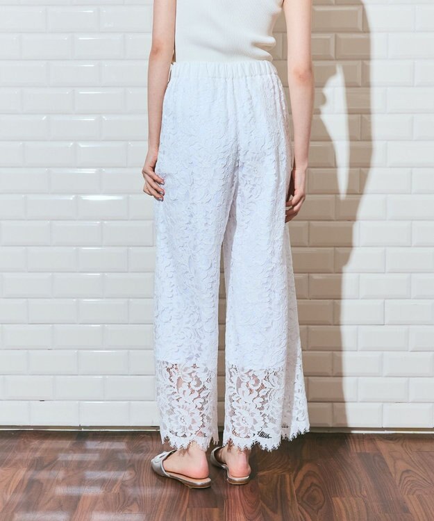 GRACE CONTINENTAL レースイージーパンツ ホワイト