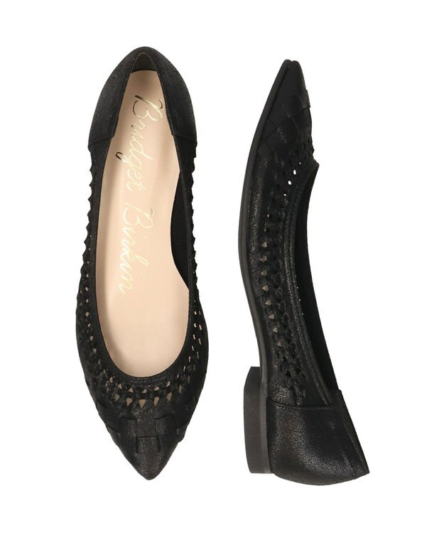 Bridget Birkin 【Bridget Birkin】編み込みフラットシューズ ブラック