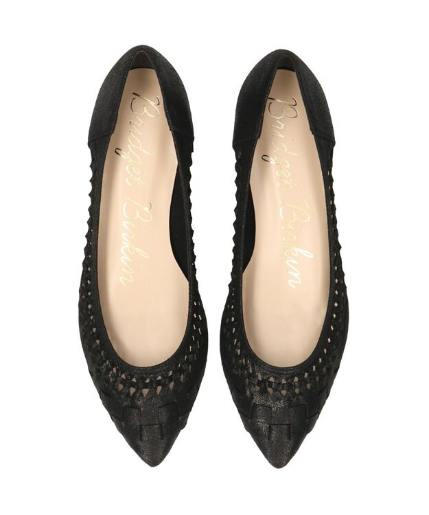 Bridget Birkin 【Bridget Birkin】編み込みフラットシューズ ブラック