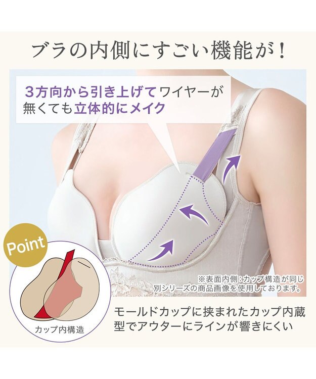 BRADELIS New York 【BRADELIS NewYork peace】綿混ストレッチハイブリッドハートカップブラキャミ25 ブラデリス 補正 下着 カップ付き ブラトップ シェイパー グレージュ