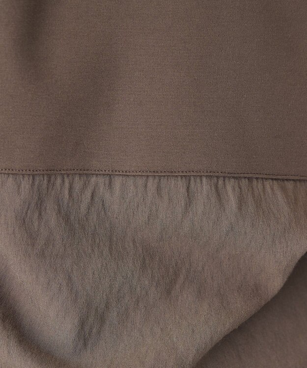 AMERICAN HOLIC Vネック裾異素材ポンチプルオーバー Brown