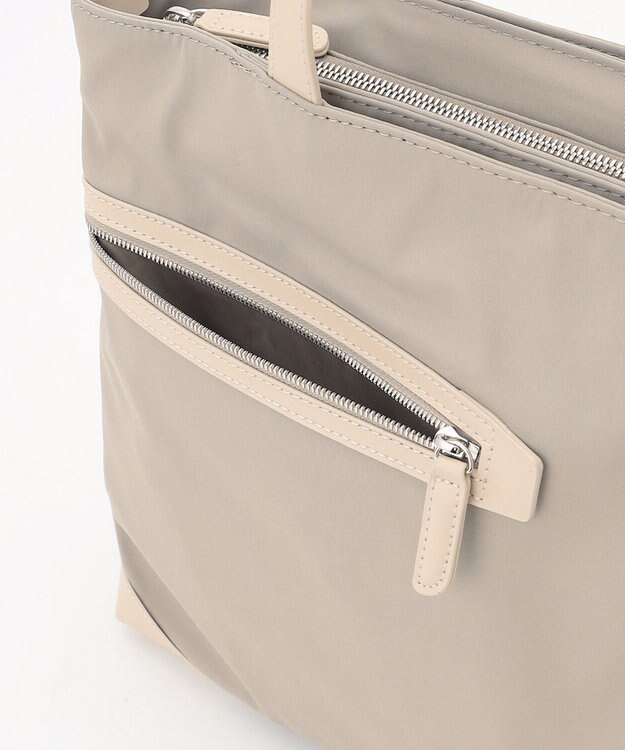 Y'SACCS アシメファスナーポケットトート ベージュ