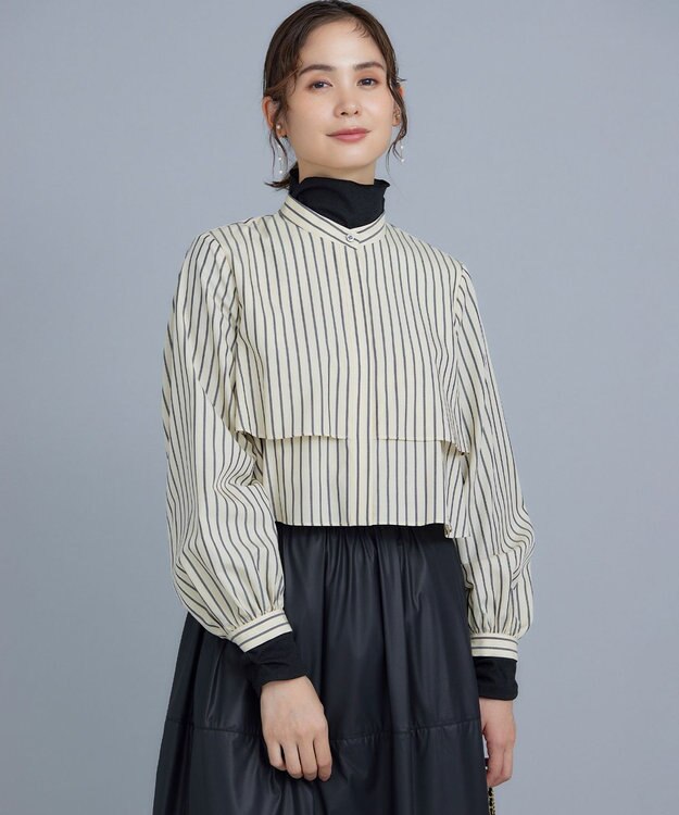 組曲 L 【WEB限定色あり】フルコーデフリルシャツ エクリュベース系1