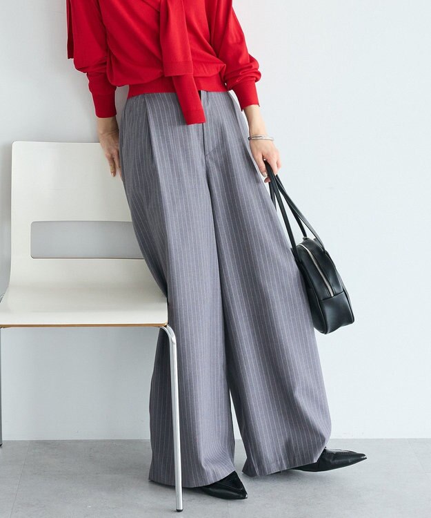 CRAFT STANDARD BOUTIQUE ストライプタックカーブパンツ Stripe Gray