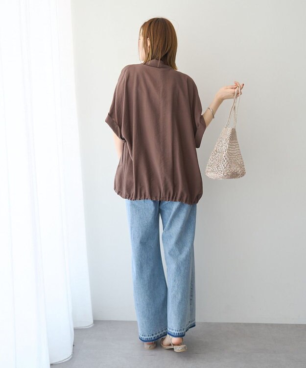 YECCA VECCA ハーフスリーブライトジャケット Brown