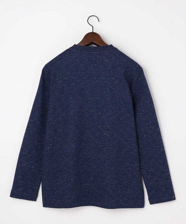 JOSEPH ABBOUD 【上質な肌触りと美しい光沢感 】ブロックリンクス 長袖Ｔシャツ　26SSモデル ダルブルー系