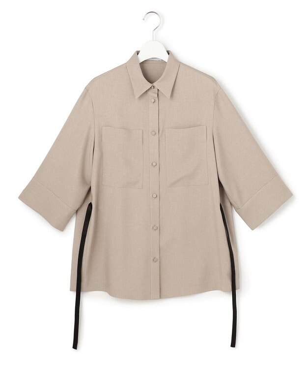 ICB 【WEB＆一部店舗限定】SerikaWorsted シャツブラウス ベージュカーキ