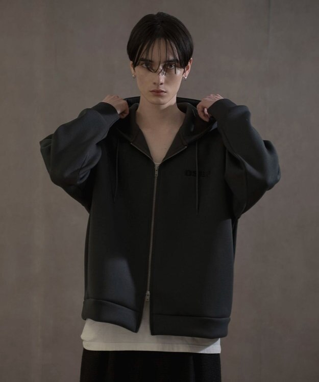 WEGO KEEPWARM　BIGZIPパーカー ブラック中濃色