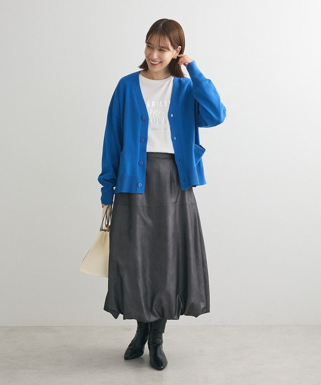 Green Parks ミディ丈バルーンスカートⅡ Dark Silver