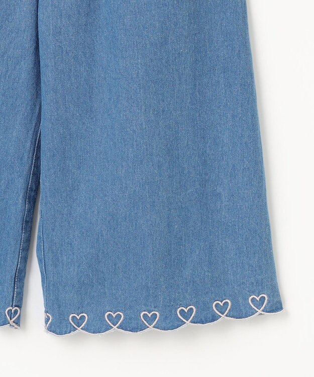 ANY KIDS デニム ガウチョ ブルー