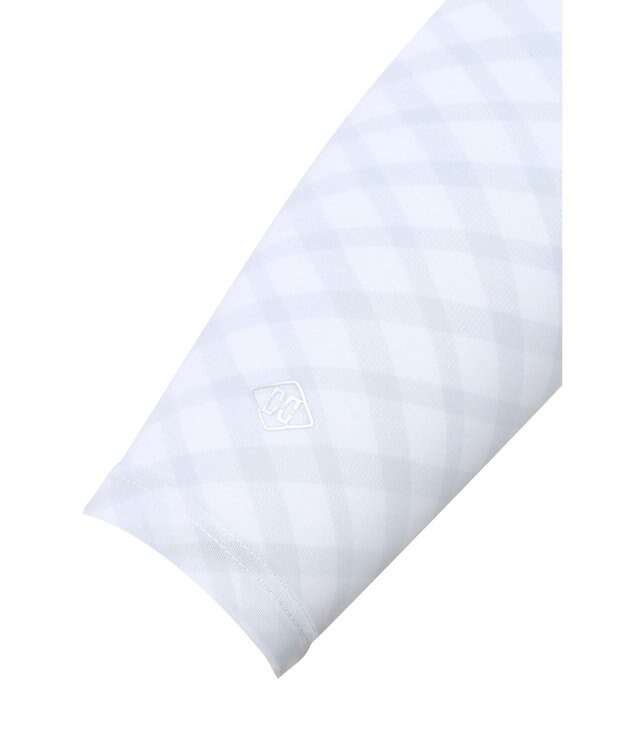 DAKS [DAKS GOLF] 冷感チェックプリントアームカバー スノーホワイト