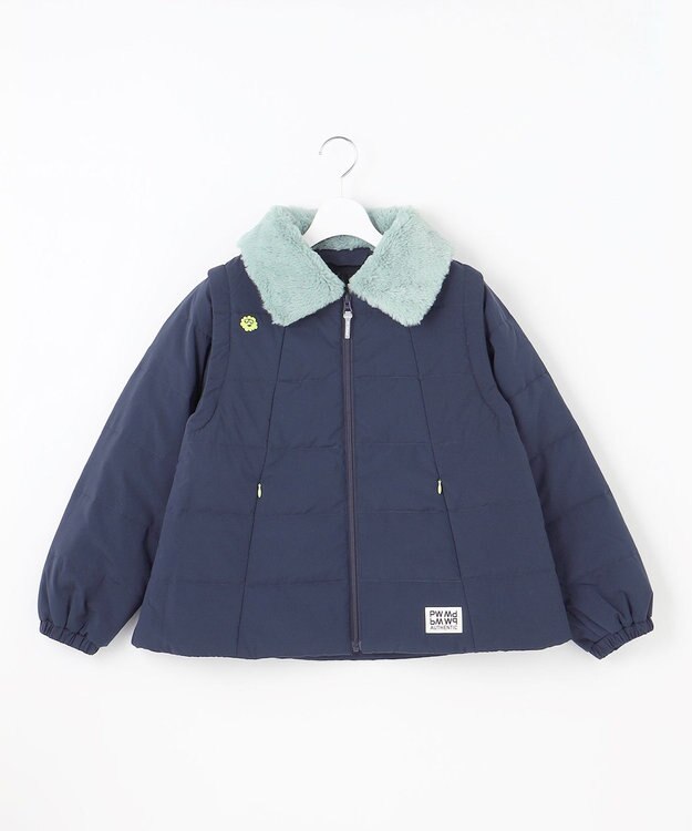 PW CIRCULUS 【ベスト / ブルゾン / 襟も外せる / WOMEN】3WAYデタッチャブルブルゾン ネイビー系