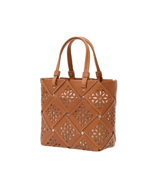 genten サスカットバスケット手提げバッグ＜S＞ チャ