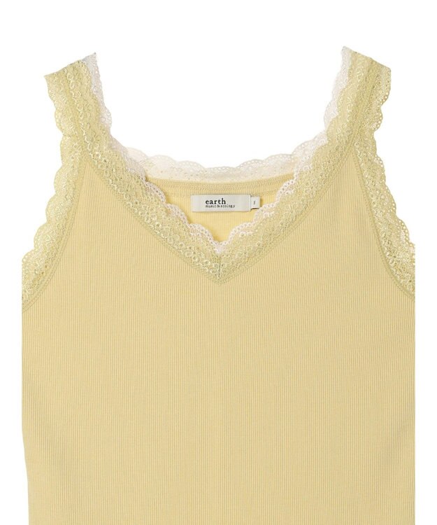 earth music&ecology ダブルレースタンクトップ Yellow