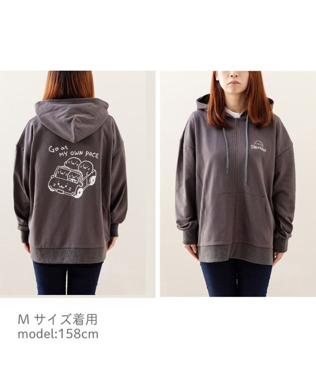 Mother garden しろたん  ジップパーカー 《くるま》 ユニセックス ダークブラウン