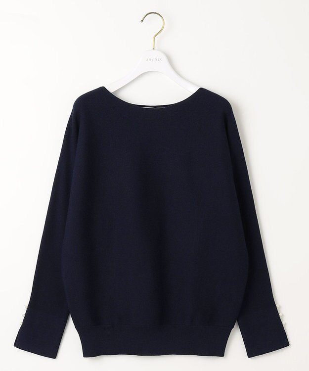 ANY SIS 【洗える】ドルマンスリーブ ニット ネイビー