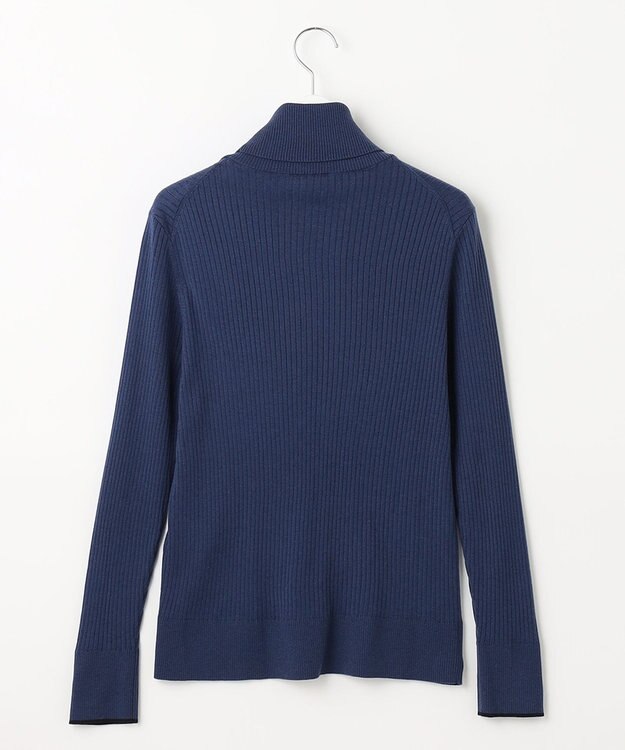 自由区 L 【WEB限定/セット着用可】セミウーステッド タートルネック ブルー系