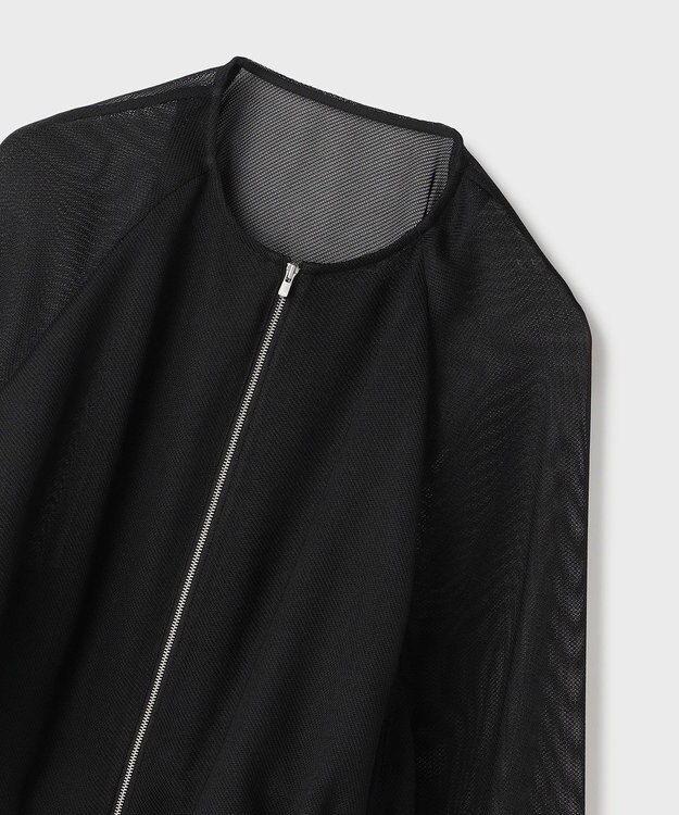 GRACE CONTINENTAL ノーカラーカラミブルゾン ブラック