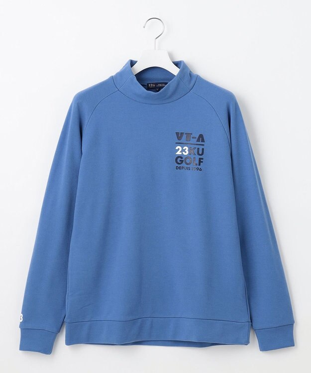 23区GOLF 【MEN】【吸湿発熱】グランサーモ裏毛　プルオーバー サックスブルー系