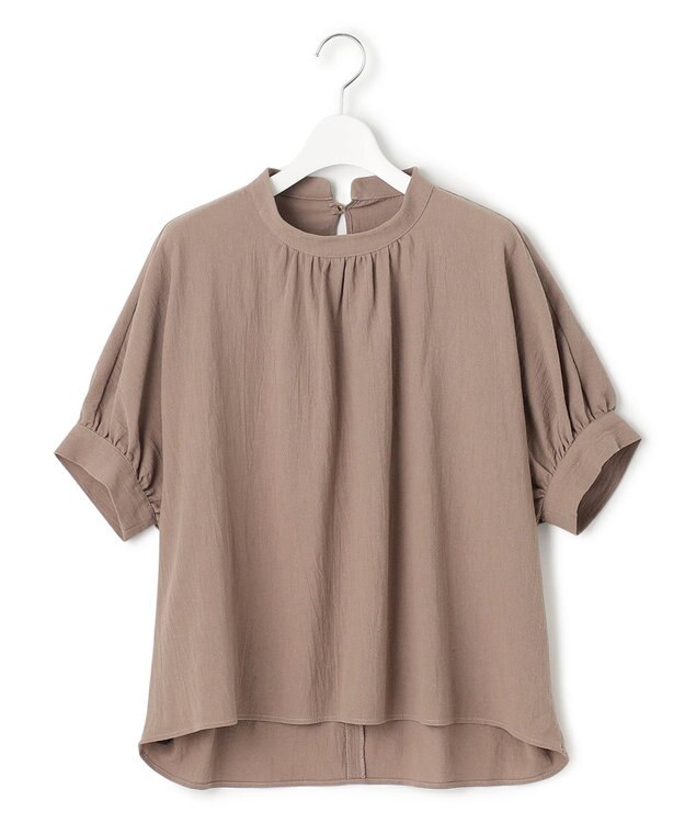 J.PRESS YORK STREET 【WOMEN】バックドレープドルマン ブラウス ブラウン系