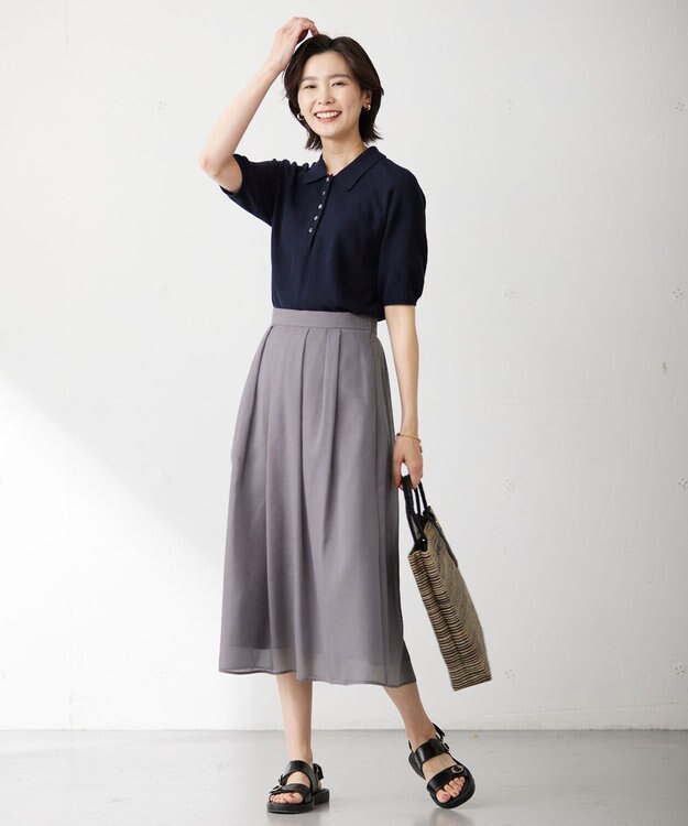J.PRESS LADIES 【WEB限定・A4サイズ収納可】 マダガスカルラフィア トート バッグ ブラック系2