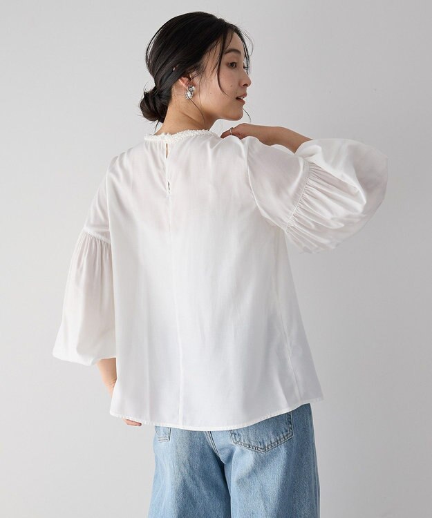 YECCA VECCA ブレードトリミングブラウス White