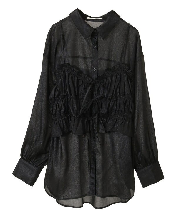 Green Parks ・ＥＬＥＮＣＡＲＥ　ＤＵＥ　シアービスチェ付シャツ Black