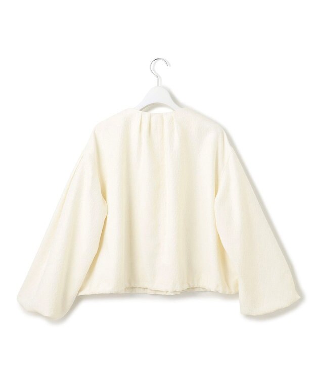 23区 S 【洗える】ジオメトリックジャカード ブルゾン アイボリー系