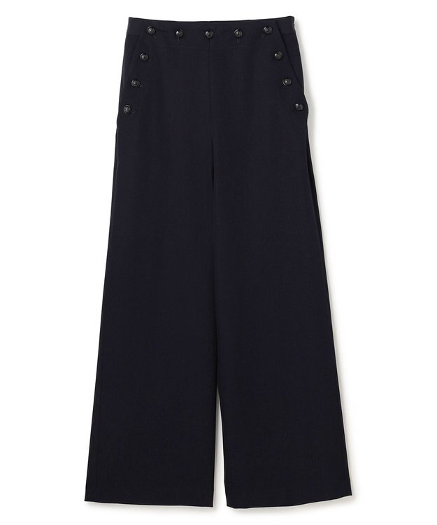 BEIGE， LAZUL / マリンボタンワイドパンツ Navy