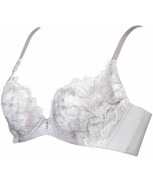 WACOAL 【ハグするブラ】 ブラジャー 体温を感知してカラダになじむ 谷間メイク 脇高設計 レディース BXB418 /ワコール チャコールグレー