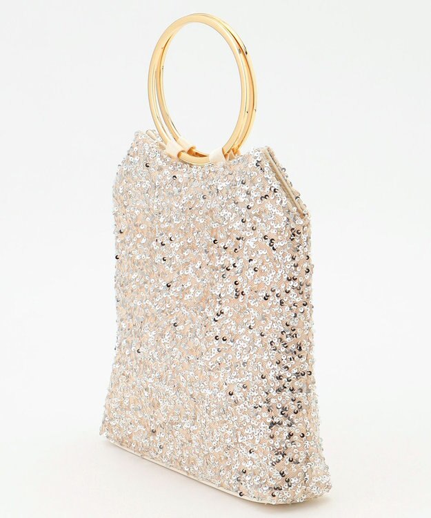 ANY SIS 【2WAY】リングメタルスパンコール ショルダーバッグ シルバー系