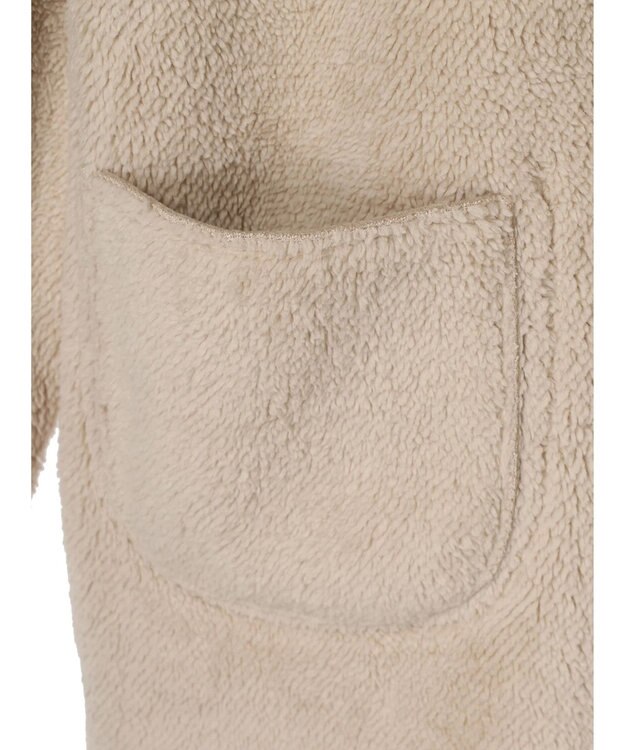 Green Parks ２ｗａｙフード裏ボアミディ丈コーディガン Beige