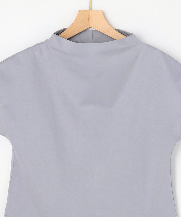 組曲 【先行予約・WEB限定】プレーティング天竺  ペプラムカットソー ブルーグレー系