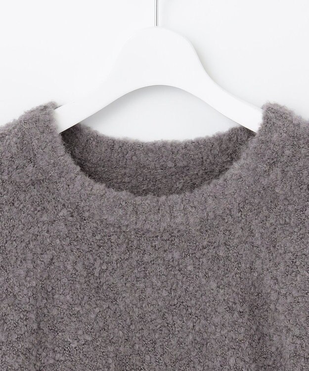 Feroux 【洗える】ブークレーラグラン ニット グレー系