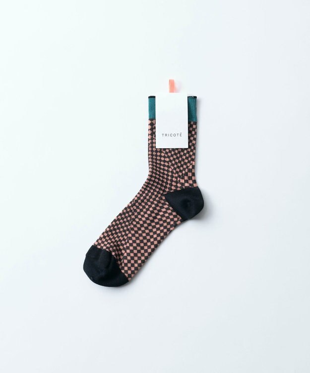 TRICOTE CHACKERD LINK SOCKS／チェッカードリンクソックス 72PINK