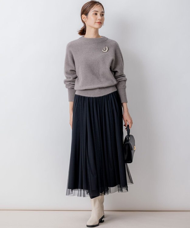 組曲 FOXミックス ニット ブラウン系