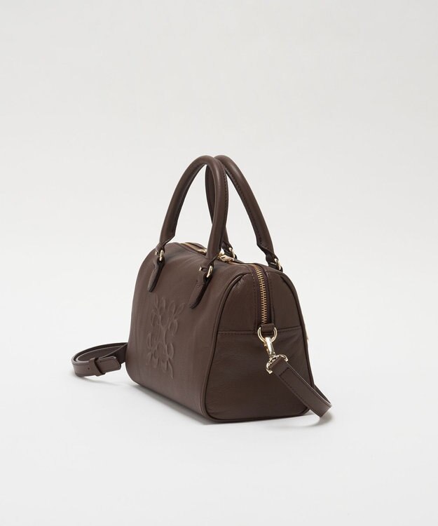 russet 《composition》レザー2WAYミニボストンバッグ(CE-1684) D.Brown