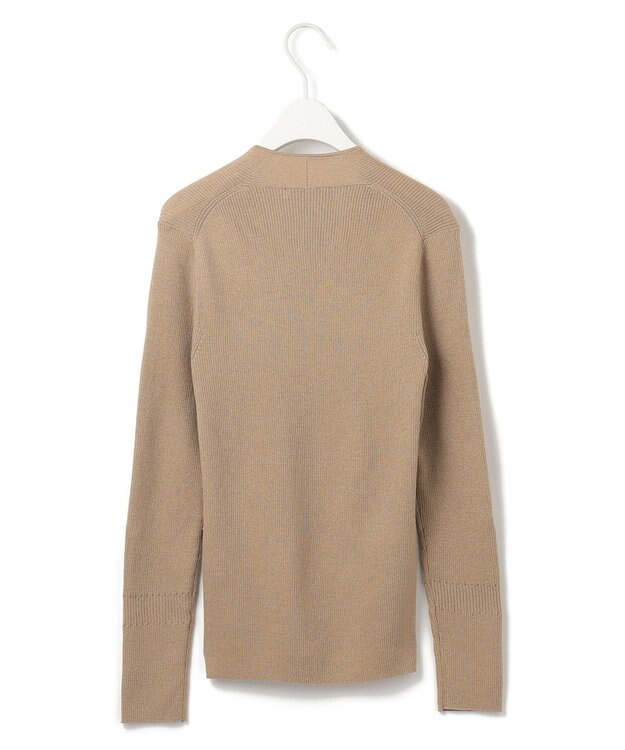 ICB 【新色追加・洗える】エクストラファインメリノ Vネックプルオーバー ベージュラメ系