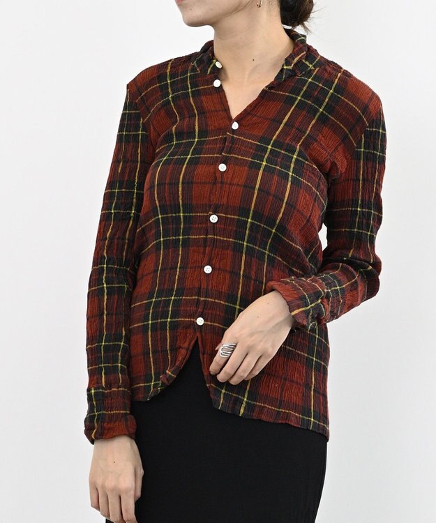 crêprie tsumori chisato creperie LONG SLEEVES SHIRT -TARTAN CHECK クレプリ タータンチェック長袖シャツ TARTAN RED