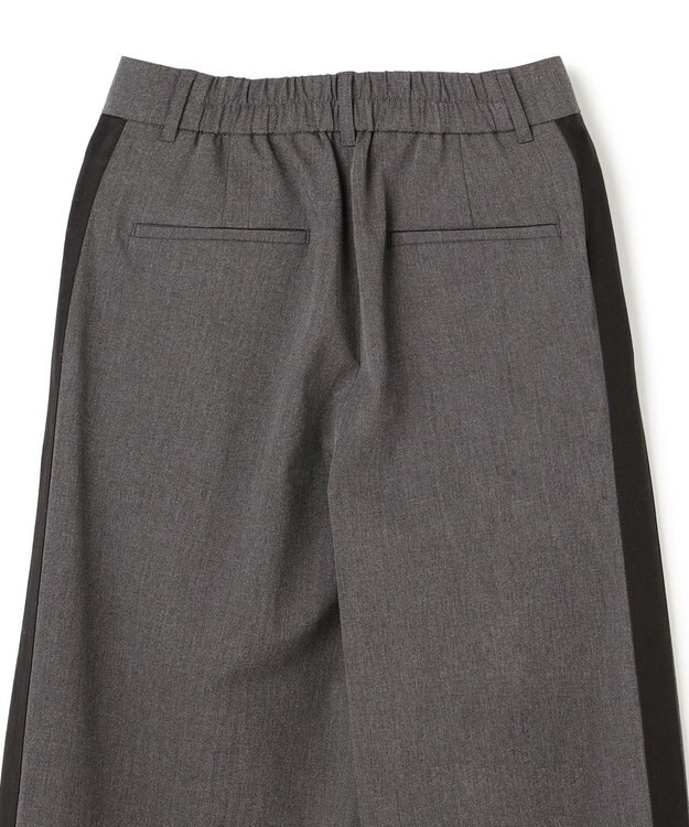 UNFILO 【セットアップ着用可】マイビューティ 側章ワイドパンツ チャコール