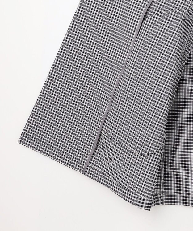 J.PRESS LADIES Lightストレッチチェック トレンチコート ダークネイビーギンガム系