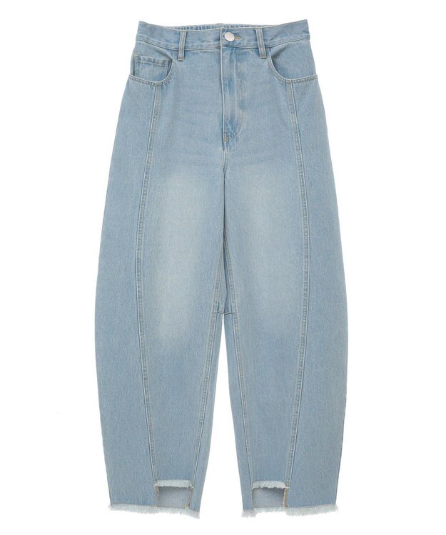 Green Parks 切り替えカーウ゛ィーデニムパンツ Light Indigo