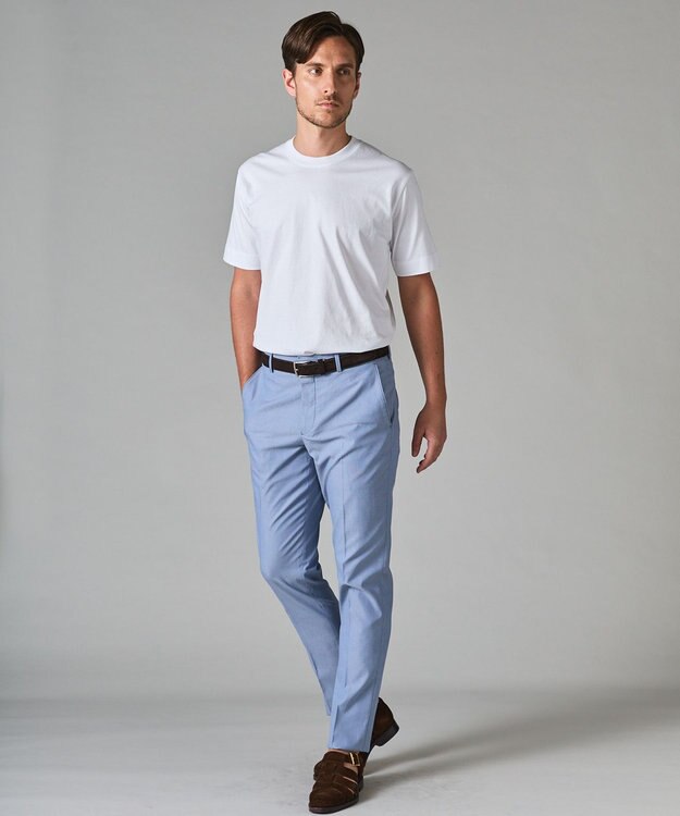 GOTAIRIKU ビジネスインナー/下着兼用【パックT】5.6oz 綿100％ スムース光沢加工 Tシャツ（クルーネック/2枚セット） ホワイト系