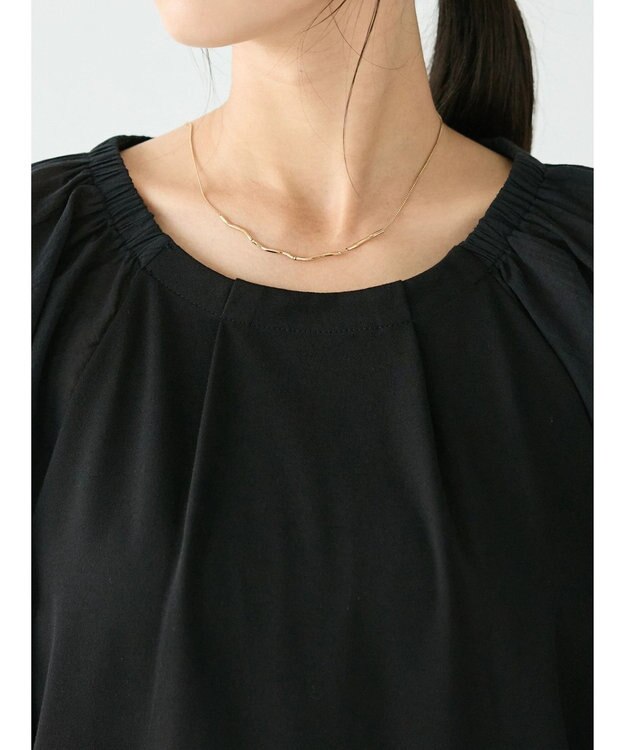 CRAFT STANDARD BOUTIQUE ホイップスリーブブラウス Black