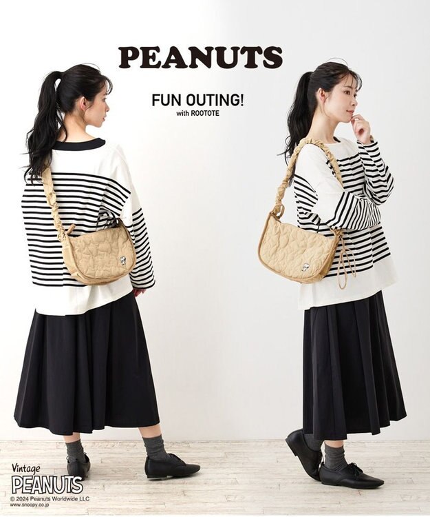 ROOTOTE 8403【スヌーピー】IP.デリ.キルト.ピーナッツ-9Q 02：ベージュ