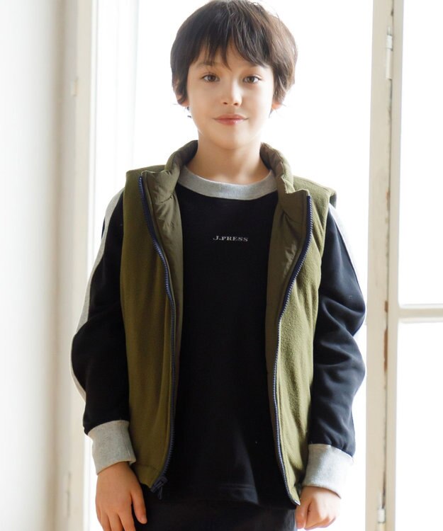 J.PRESS KIDS 【140-170cm】リバーシブル ベスト カーキ系